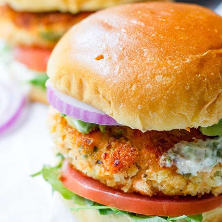 Delicious Salmon Burger Experience
