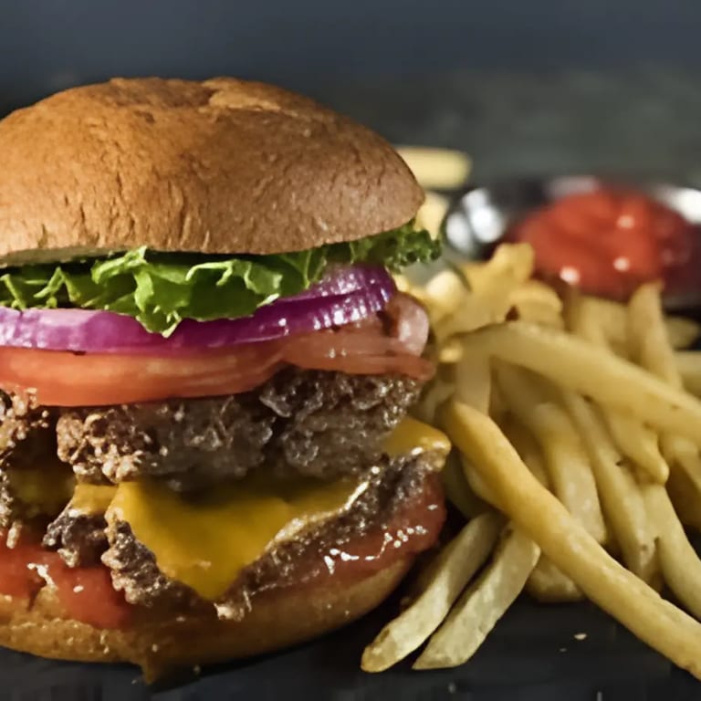 Indulge in Our Double Burger